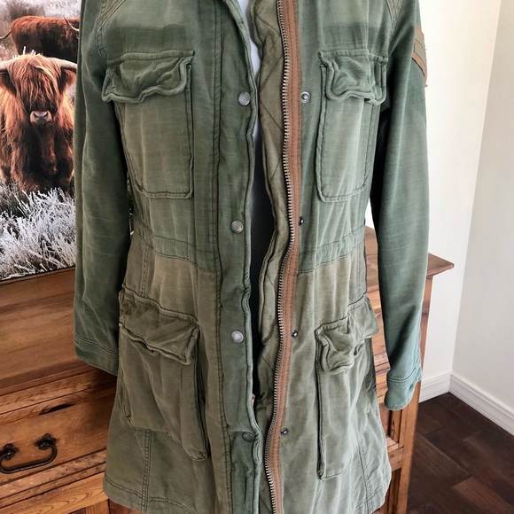 Free People Colorblock Army Plaid Military Parka - Picture 8 of 16